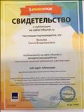 Свидетельство о публикации